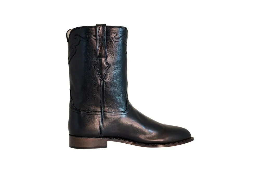 TuffRider Men's El Paso Leather Embroidered Round Toe Western Boots - Image 5