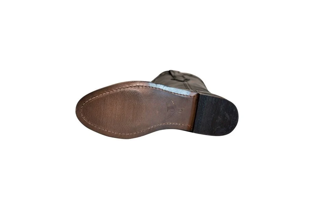 TuffRider Men's El Paso Leather Embroidered Round Toe Western Boots - Image 7