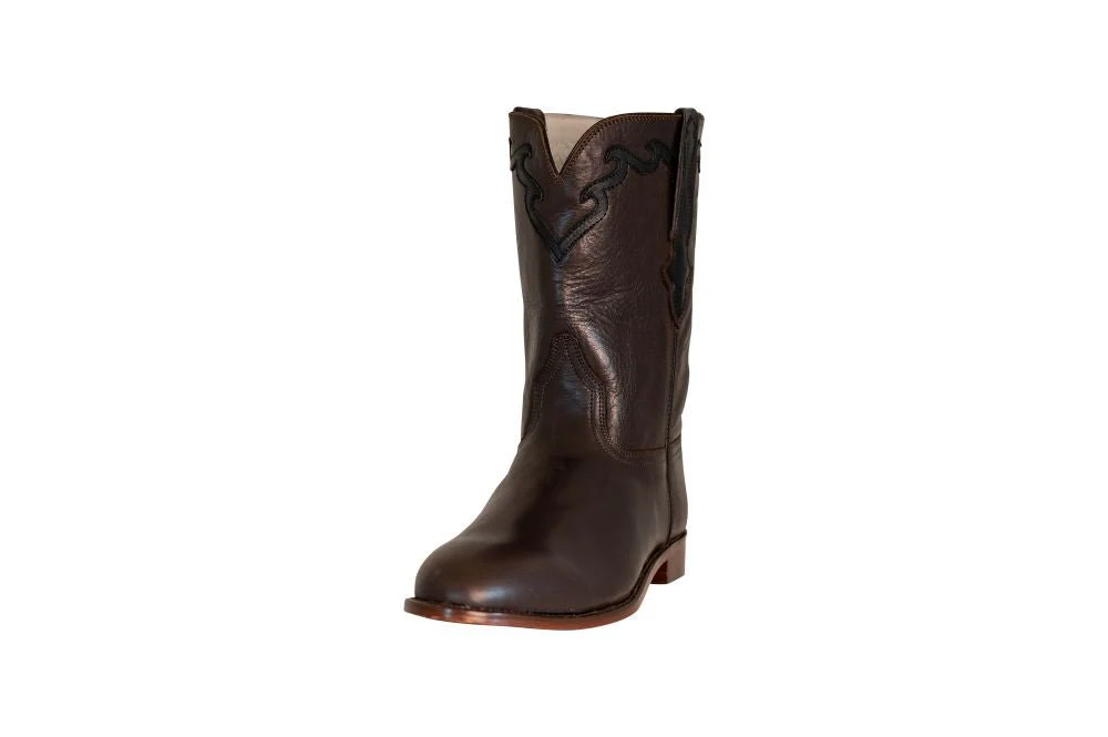 TuffRider Men's El Paso Leather Embroidered Round Toe Western Boots - Image 9