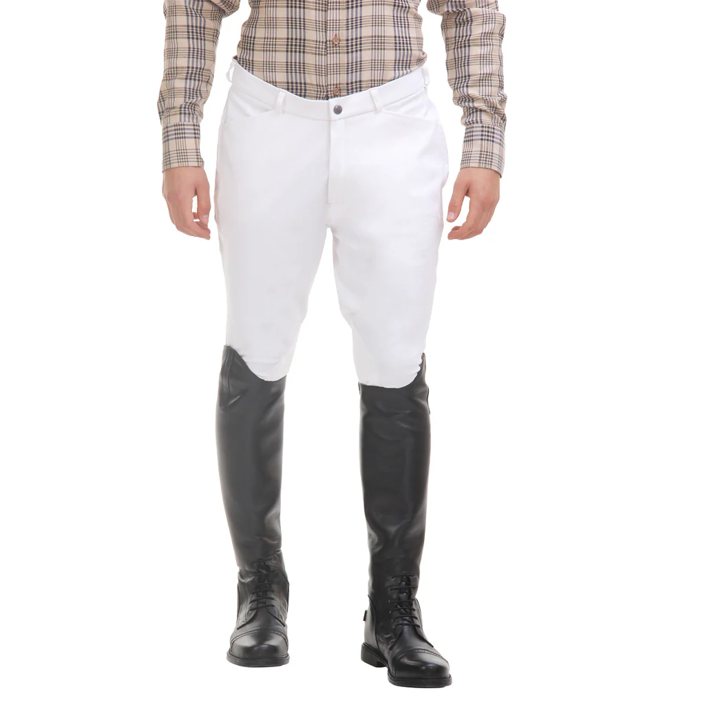 TuffRider Men's Micro Cord Patrol Knee Patch Breeches - Image 3