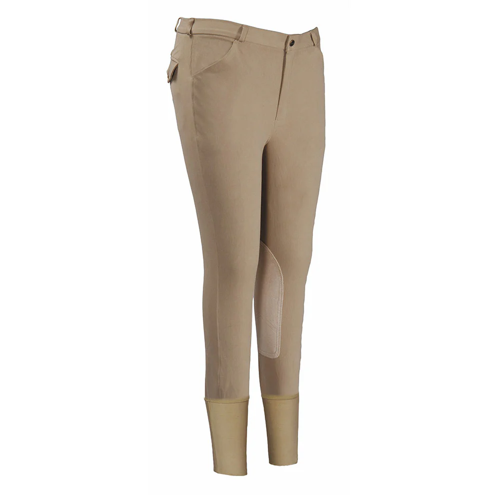 TuffRider Men's Micro Cord Patrol Knee Patch Breeches - Image 9