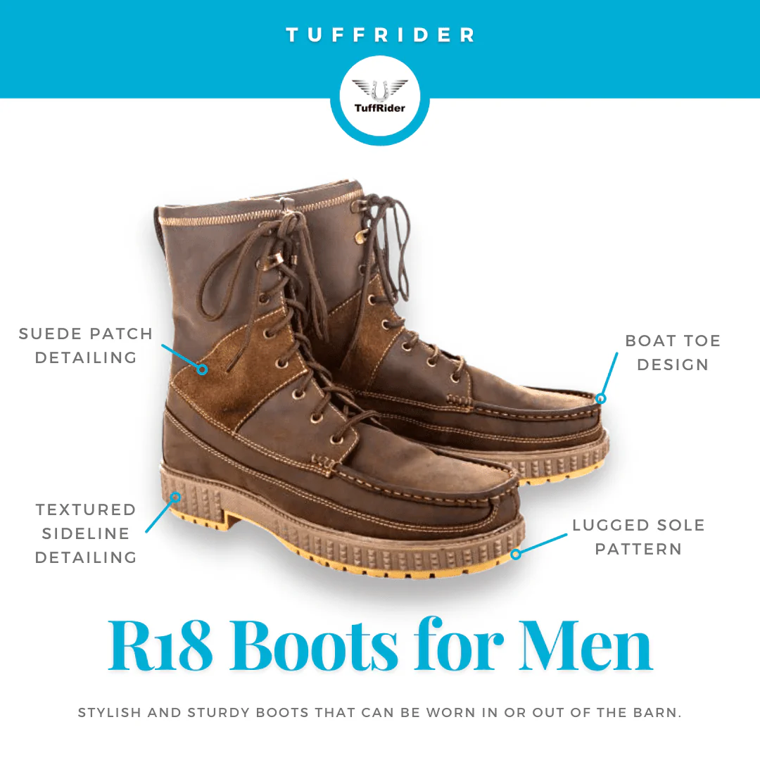 TuffRider Men Nubuck Leather High-Top R18 Boots - Image 6