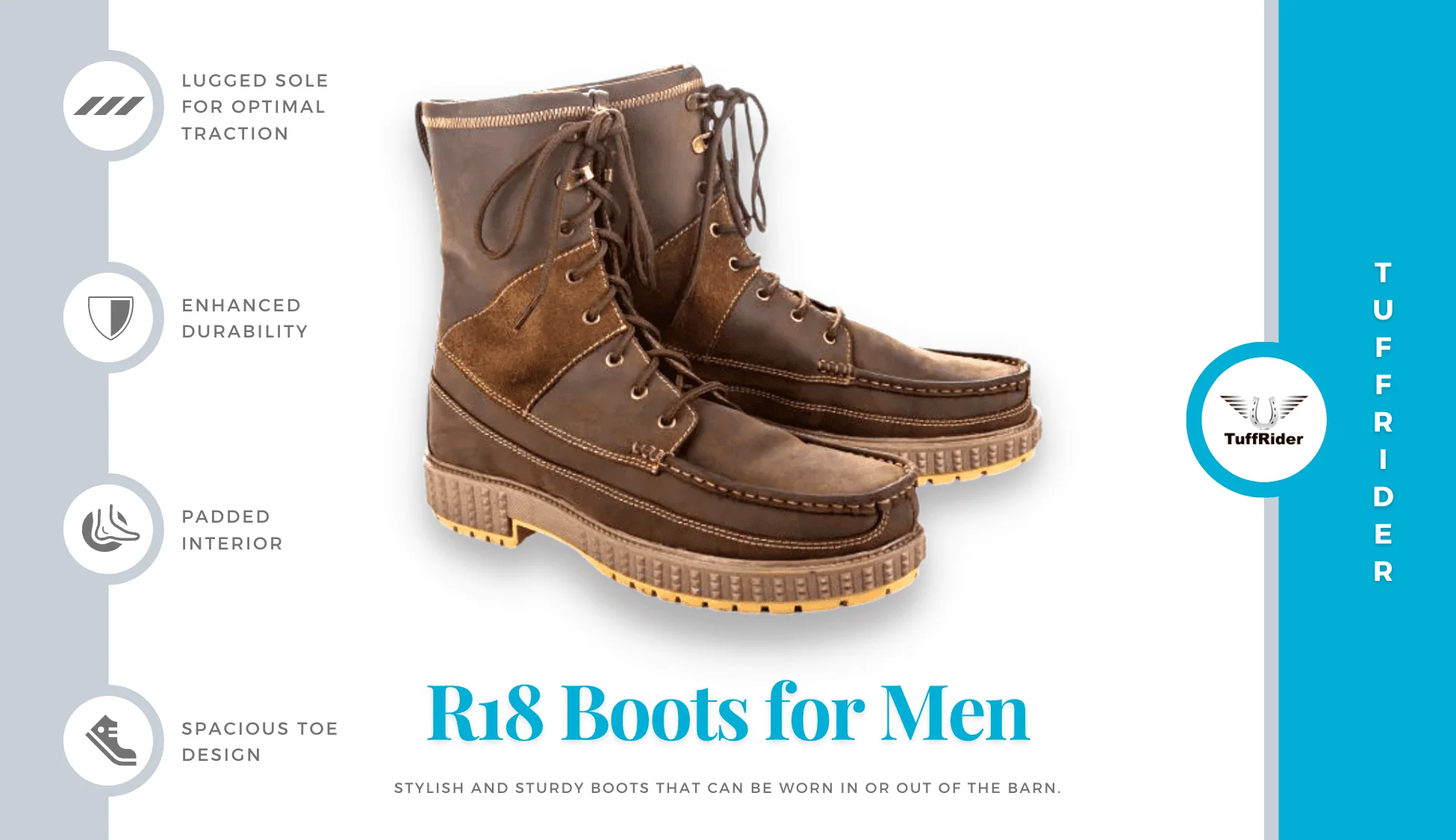 TuffRider Men Nubuck Leather High-Top R18 Boots - Image 7