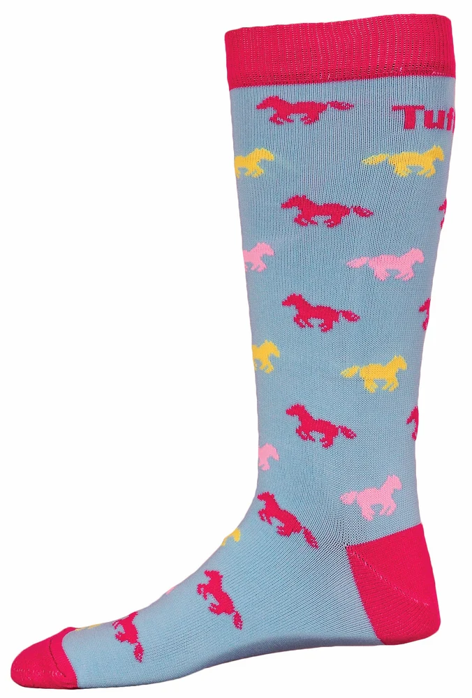 TuffRider Neon Pony Kids Socks - Image 3