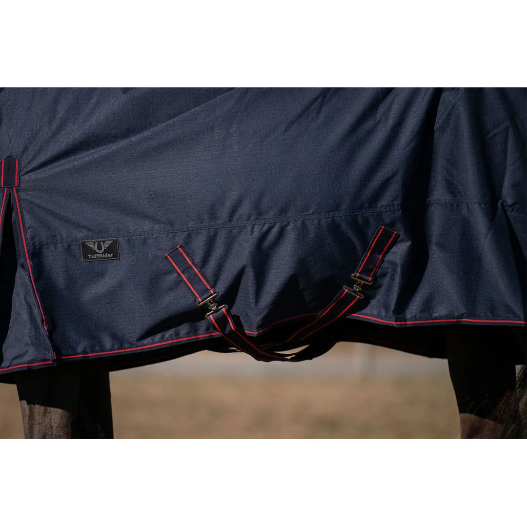 TuffRider 600 D Ripstop Standard Neck Light Weight Turnout Blanket with 100 GSM Fill - Image 2
