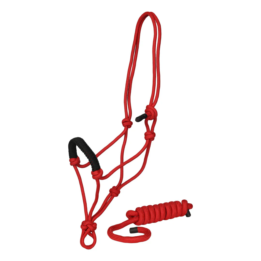 TuffRider Rugged Rope Halter Braided Noseband with matching lead - Image 2