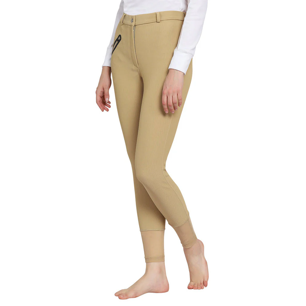 TuffRider Tiffany Ribbed Breech With Silicone Knee Patch - Image 5