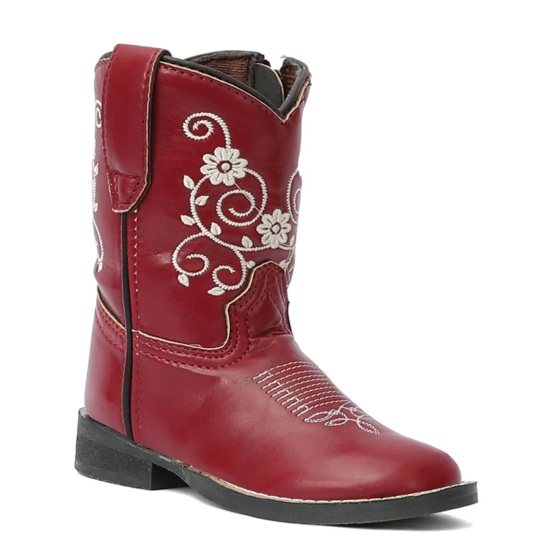 TuffRider Toddler Fire Red Floral Western Boot - Image 2