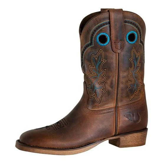 TuffRider Toddlers Rushmore Oak Leaf Embroidered Square Toe Western Boots - Image 2