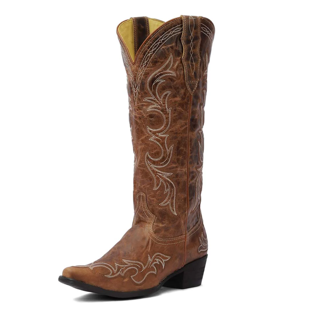 TuffRider Women Cody Embroidered Leather Snip Toe Western Boots - Image 10