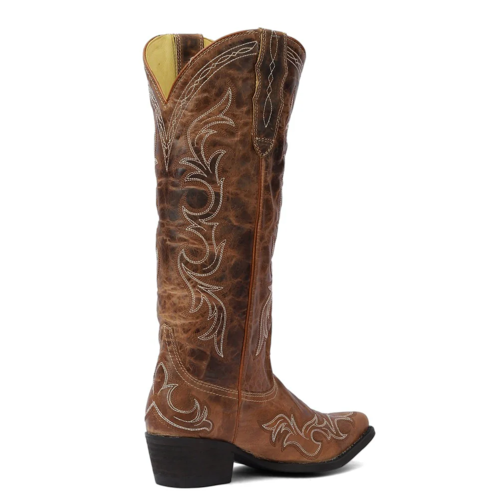 TuffRider Women Cody Embroidered Leather Snip Toe Western Boots - Image 11