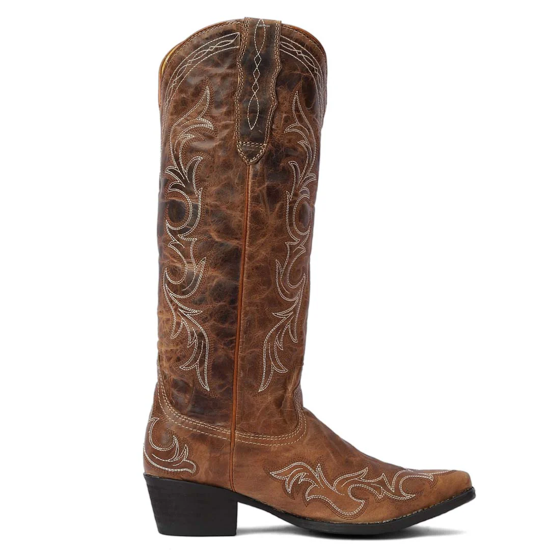 TuffRider Women Cody Embroidered Leather Snip Toe Western Boots - Image 14