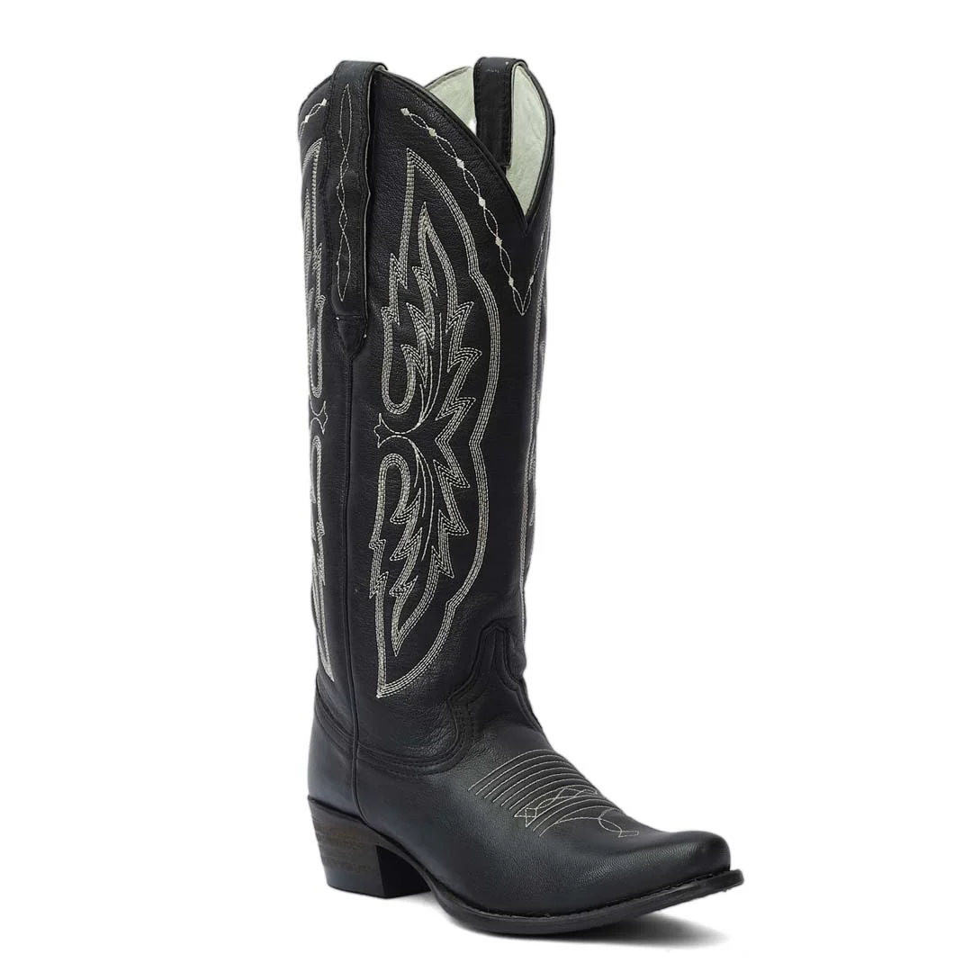 TuffRider Women Cody Embroidered Leather Snip Toe Western Boots - Image 2