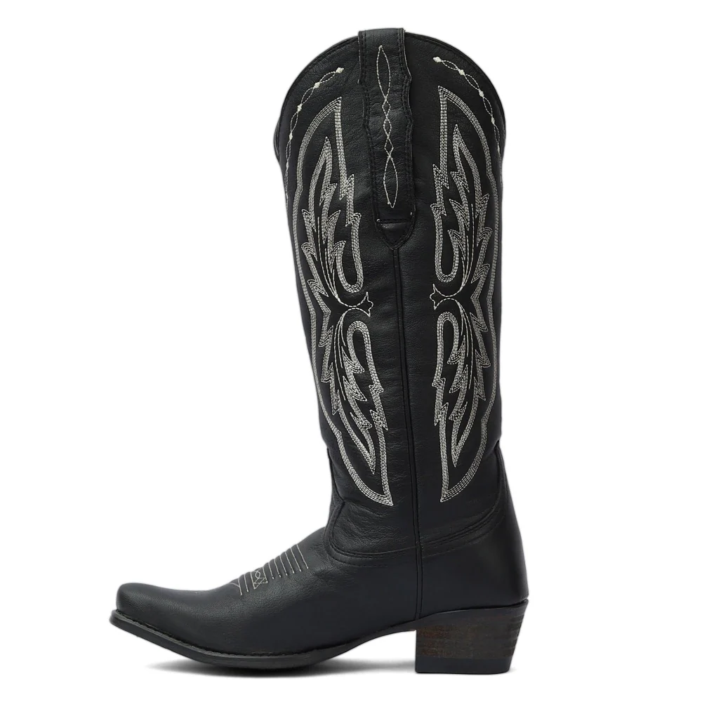 TuffRider Women Cody Embroidered Leather Snip Toe Western Boots - Image 5