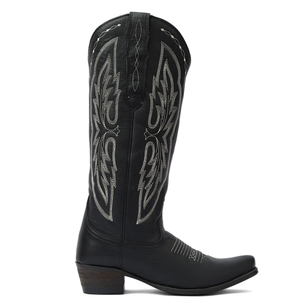 TuffRider Women Cody Embroidered Leather Snip Toe Western Boots - Image 7