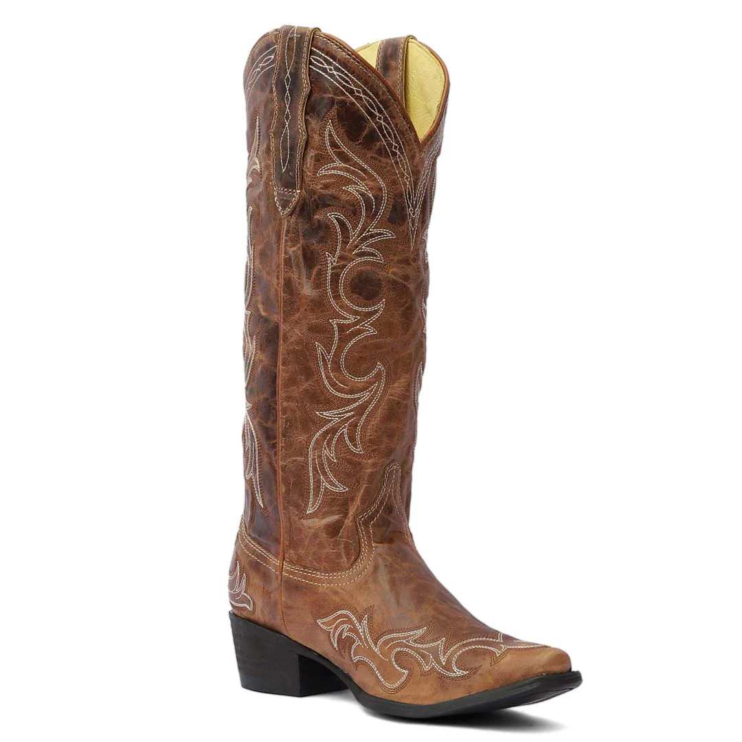 TuffRider Women Cody Embroidered Leather Snip Toe Western Boots - Image 9