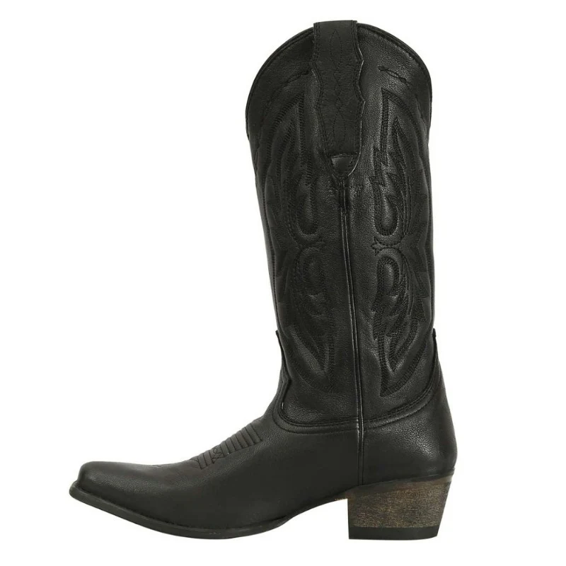 TuffRider Women Cowtown Mid Height Embroidered Leather Snip Toe Western Boots - Image 10