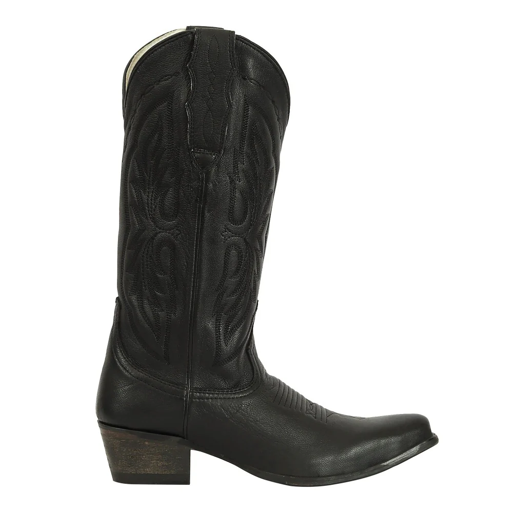 TuffRider Women Cowtown Mid Height Embroidered Leather Snip Toe Western Boots - Image 14