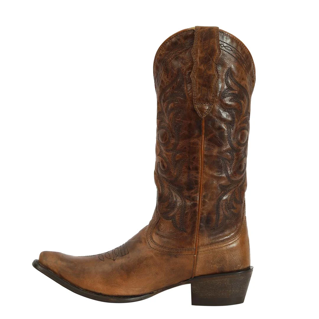 TuffRider Women Cowtown Mid Height Embroidered Leather Snip Toe Western Boots - Image 3