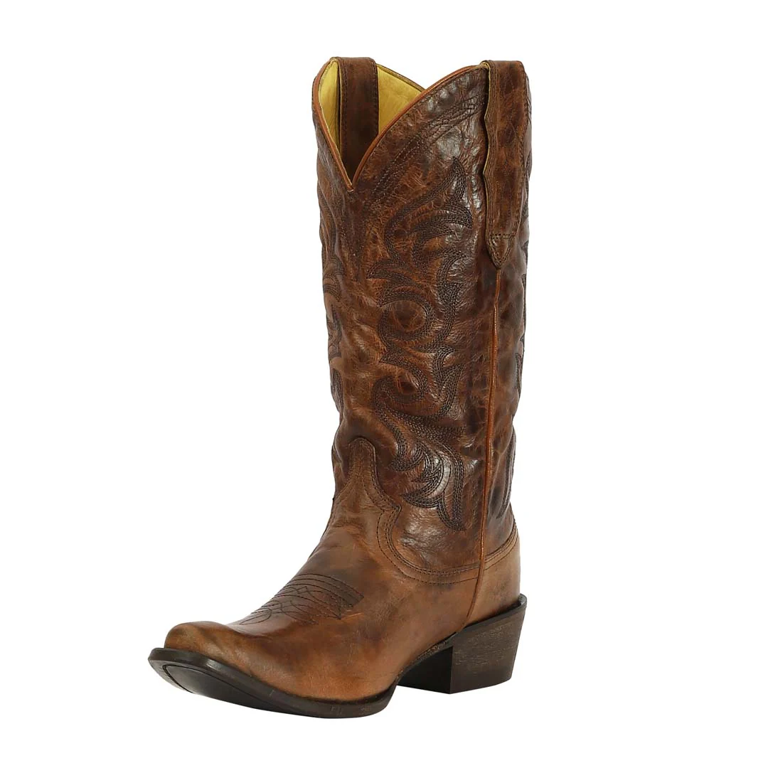 TuffRider Women Cowtown Mid Height Embroidered Leather Snip Toe Western Boots - Image 4