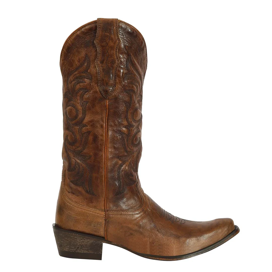 TuffRider Women Cowtown Mid Height Embroidered Leather Snip Toe Western Boots - Image 7