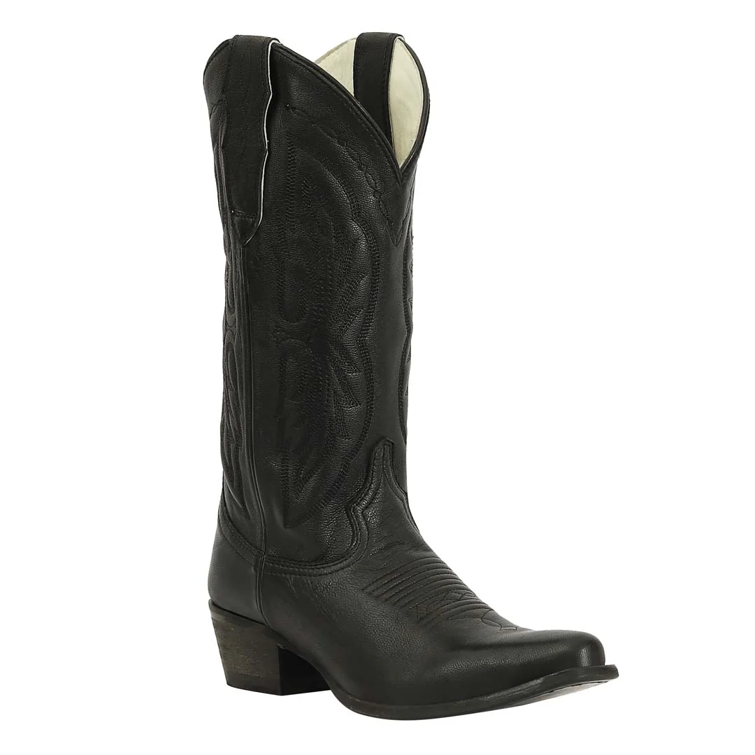 TuffRider Women Cowtown Mid Height Embroidered Leather Snip Toe Western Boots - Image 9