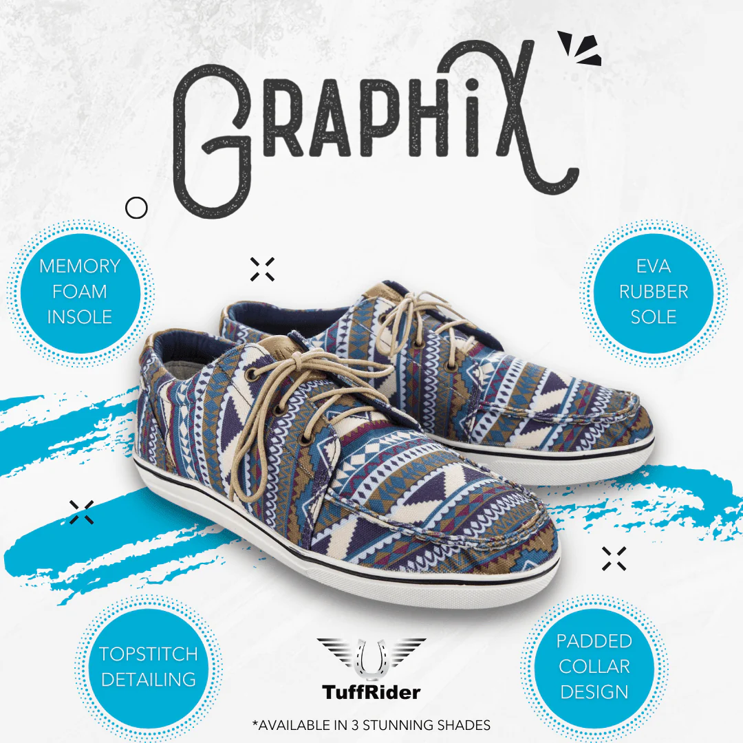 TuffRider Women Lace-Up Canvas Graphix Shoes - Image 10