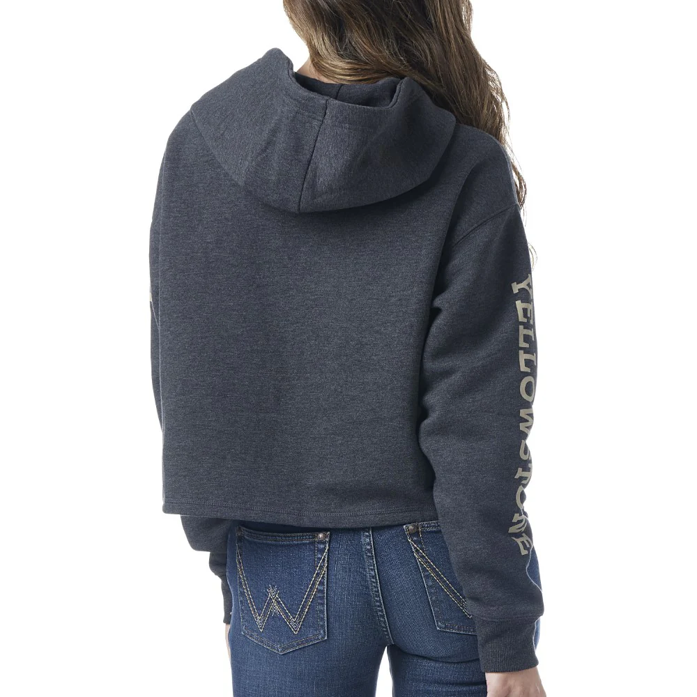 Yellowstone by Wrangler Ladies Dutton Ranch Cropped Sweatshirt - Image 10