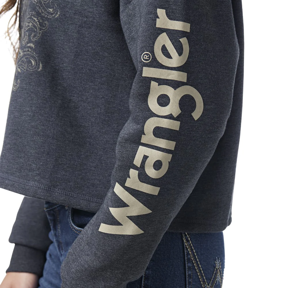 Yellowstone by Wrangler Ladies Dutton Ranch Cropped Sweatshirt - Image 4
